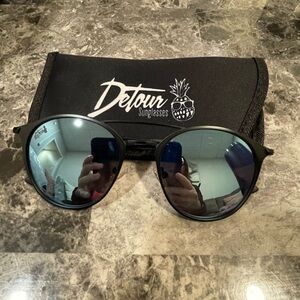Detour Black Sunglasses with Blue Lenses women’s never worn